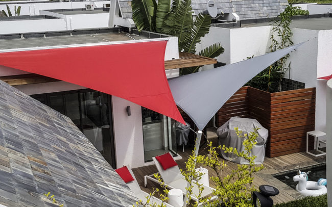 Residential shades in Mauritius #custom sail #design sail